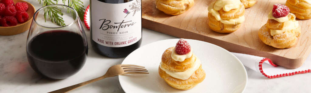 Holiday Cream Puff with Bonterra Pinot Noir